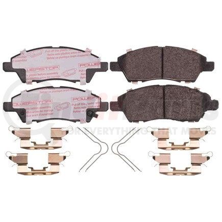 PowerStop Brakes NXT-1592 Disc Brake Pad Set - Front, Carbon Fiber Ceramic Pads with Hardware for 2012-2019 Nissan Versa