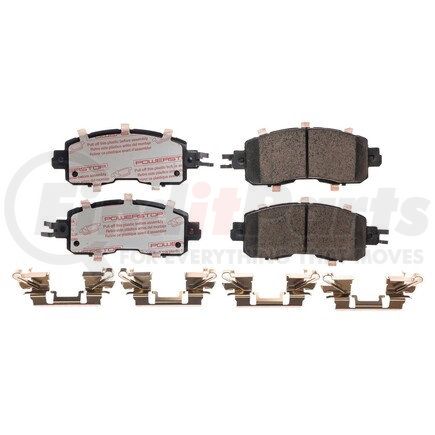 PowerStop Brakes NXT-1650 Disc Brake Pad Set - Front, Carbon Fiber Ceramic Pads with Hardware for 2013-2020 Nissan Altima