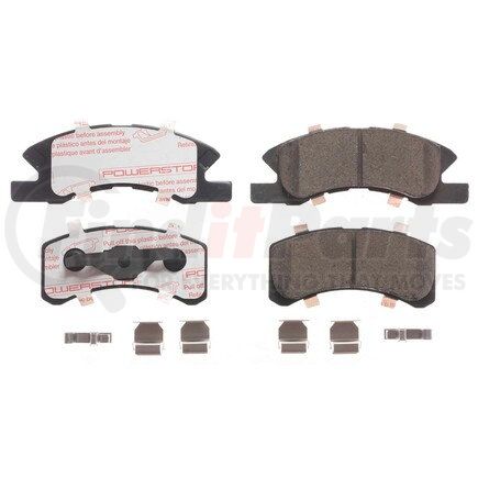 PowerStop Brakes NXT-1731 Disc Brake Pad Set - Front, Carbon Fiber Ceramic Pads with Hardware for 2014-2015, 2017-2020 Mitsubishi Mirage