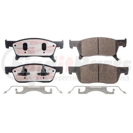 PowerStop Brakes NXT-2170 Disc Brake Pad Set - Front, Carbon Fiber Ceramic Pads with Hardware for 2019-2021 Subaru Ascent