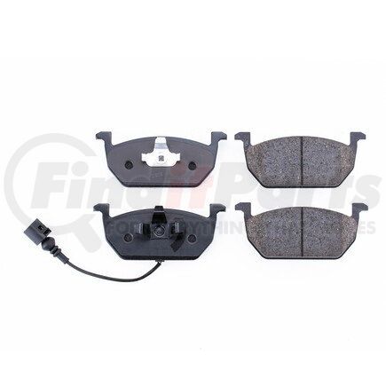 PowerStop Brakes 16-1968 Disc Brake Pad Set - Evolution Ceramic Pads, Low Dust Chamfered and Slotted