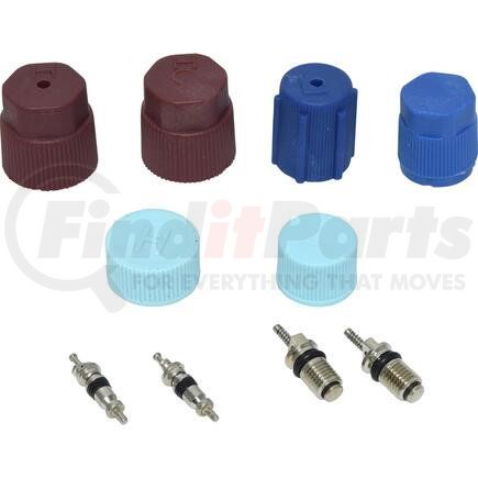 Universal Air Conditioner (UAC) VC2909C A/C System Valve Core and Cap Kit