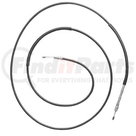 ACDelco 18P1763 Parking Brake Cable - Front, 131.40", Fixed Wire Stop End, Steel
