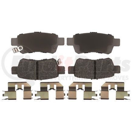 ACDelco 14D1088CHF1 Disc Brake Pad Set - Rear, Ceramic, Revised F1 Part Design, with Hardware