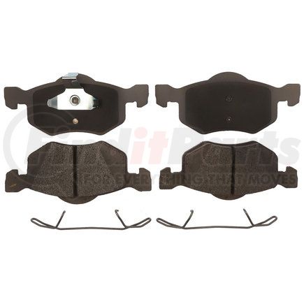 ACDelco 14D843CHF1 Disc Brake Pad Set - Front, Ceramic, Revised F1 Part Design, with Hardware