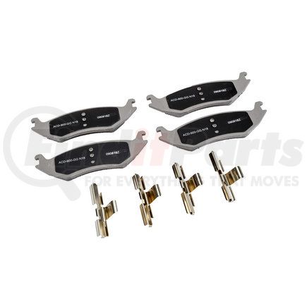 ACDelco 14D967CHF1 Disc Brake Pad Set - Rear, Ceramic, Revised F1 Part Design, with Hardware