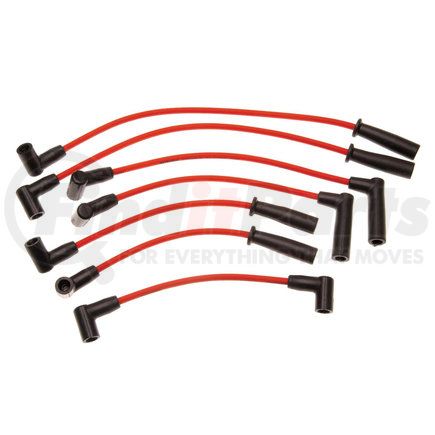 ACDelco 16-806G Spark Plug Wire Set - Solid Boot, Silicone Insulation, Snap Lock, 7 Wires