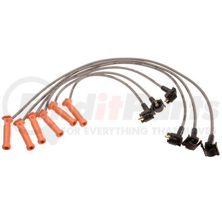 ACDelco 16-826K Spark Plug Wire Set - Solid Boot, Silicone Insulation, Snap Lock, 6 Wires