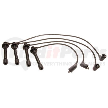 ACDelco 16-834G Spark Plug Wire Set - Solid Boot, Silicone Insulation, Snap Lock, 4 Wires