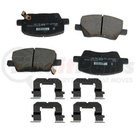 ACDelco 171-1261 Disc Brake Pad Set - Front, Bonded, Regular, with Mounting Hardware