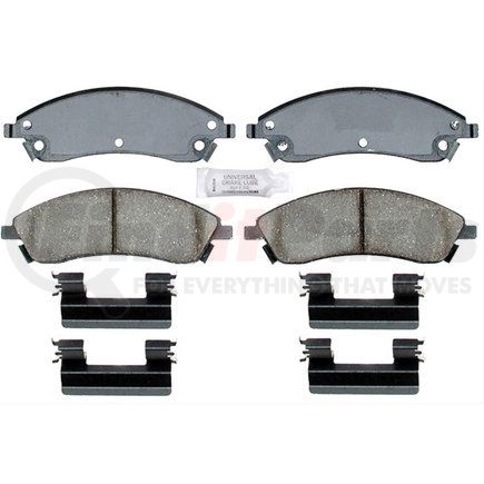 ACDelco 17D1019CH Disc Brake Pad Set - Front, Bonded, Ceramic, Original Part Design