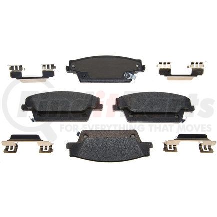 ACDelco 17D1020AMH Disc Brake Pad Set - Rear, Bonded, Semi-Metallic, with Mounting Hardware