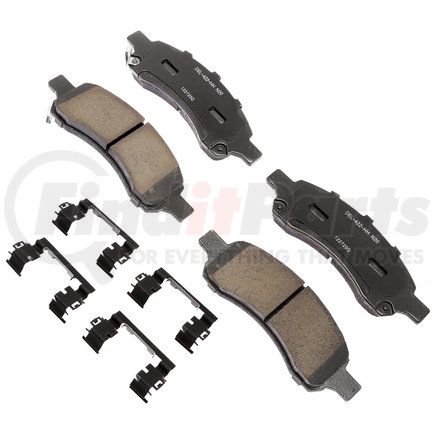 ACDelco 17D1169CHF1 Disc Brake Pad - Bonded, Ceramic, Revised F1 Part Design, with Hardware