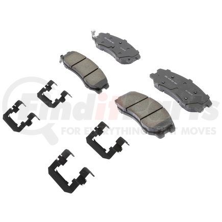 ACDelco 17D1264CHF1 Disc Brake Pad - Bonded, Ceramic, Revised F1 Part Design, with Hardware