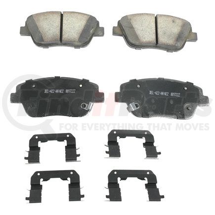 ACDelco 17D1444CHF1 Disc Brake Pad - Bonded, Ceramic, Revised F1 Part Design, with Hardware