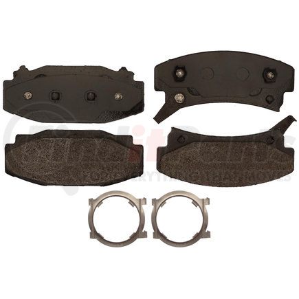 ACDelco 17D354MH Disc Brake Pad Set - Rear, Semi-Metallic, with Mounting Hardware