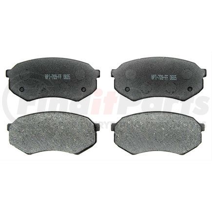 ACDelco 17D433A Disc Brake Pad Set - Front, Bonded, Organic, without Mounting Hardware