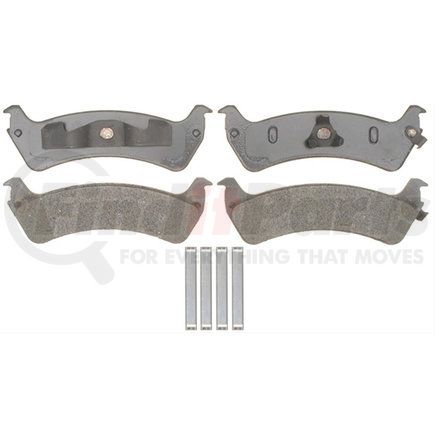 ACDelco 17D667AMH Disc Brake Pad Set - Rear, Bonded, Semi-Metallic, with Mounting Hardware