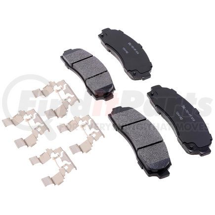 ACDelco 17D833MH Disc Brake Pad Set - Front, Bonded, Semi-Metallic, with Mounting Hardware