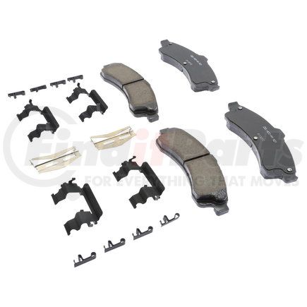 ACDelco 17D882CHF2 Disc Brake Pad Set - Front, Ceramic, Bonded, with Mounting Hardware