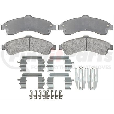 ACDelco 17D882MH Disc Brake Pad Set - Front, Bonded, Semi-Metallic, with Mounting Hardware