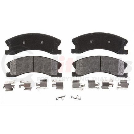 ACDelco 17D945MH Disc Brake Pad Set - Front, Bonded, Semi-Metallic, with Mounting Hardware