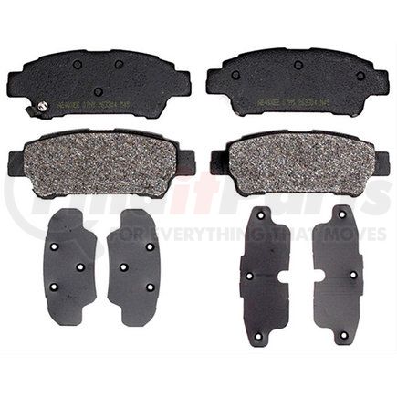 ACDelco 17D995M Disc Brake Pad Set - Rear, Bonded, Semi-Metallic, without Mounting Hardware