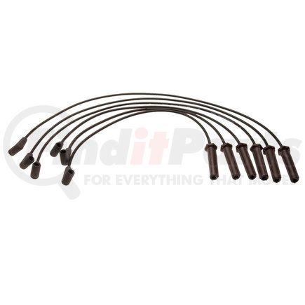 ACDelco 726UU Spark Plug Wire Set - Solid Boot, Silicone Insulation, Snap Lock, 6 Wires