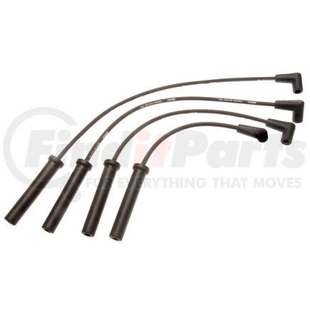 ACDelco 764B Spark Plug Wire Set - Solid Boot, Silicone Insulation, Snap Lock, 4 Wires