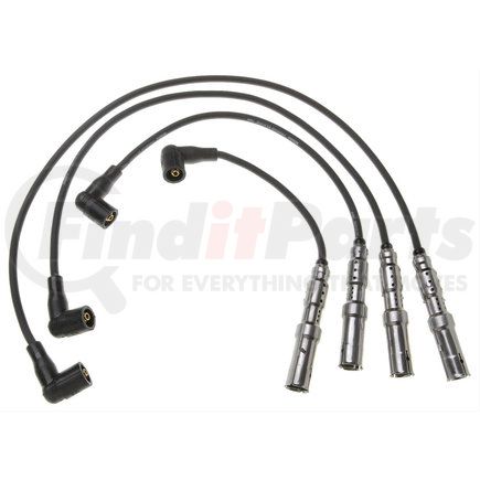 ACDelco 9444H Spark Plug Wire Set - Solid Boot, Silicone Insulation, 3 kOhm, Snap Lock