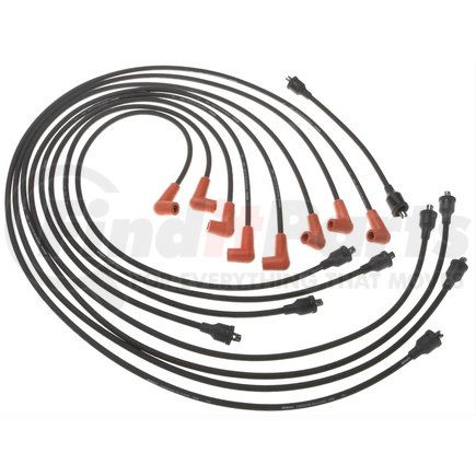 ACDelco 9508N Spark Plug Wire Set - Solid Boot, Silicone Insulation, 90 Degrees, Snap Lock