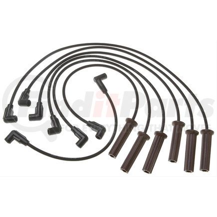 ACDelco 9706N Spark Plug Wire Set - Solid Boot, Silicone Insulation Snap Lock