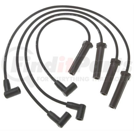 ACDelco 9764S Spark Plug Wire Set - Solid Boot, Silicone Insulation, 12 kOhm, Snap Lock