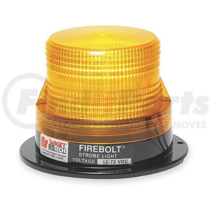 Federal Signal 220100-02 Firebolt Strobe Light - 12-72V, Amber, Permanent Mount, Polycarbonate Base