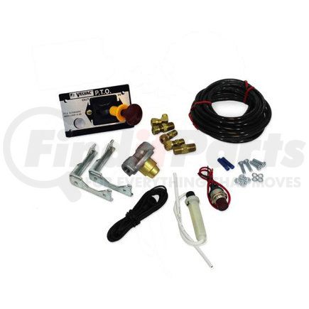 Velvac 034070 Power Take Off (PTO) Air Shift Kit - Air Shift Kit - Includes control valve, indicator light, 1/4" nylon tubing (50'), and fittings, cable, bracket and pressure protection valve.