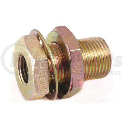 Velvac 035081 Air Brake Hose Fitting - 1/4" FPT Both Ends, 1-1/2" Long, 3/4" -16 Mounting Thread