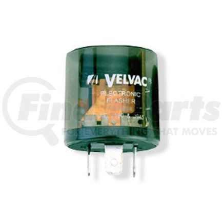 Velvac 091216 Multi-Purpose Flasher - 3 Terminals, Clear Smoke, 1-10 Lamp Rating, 60-120 Flash Rate FPM, 25 Amp Rating