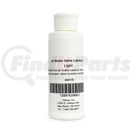 Velvac 320170 Air Brake Valve Lubricant - Light Weight Oil, 4 oz bottle