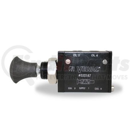 Velvac 320187 Push Pull Air Valve - Compact Design Valve (Parker Reference #410939002)