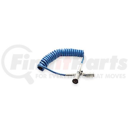 Velvac 590136 Coiled Cable - 15' Tailgate Lift Power Cable Assembly, 2 Gauge, Blue Jacketed