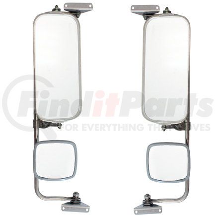 Velvac 713769 Door Mirror - Stainless Steel, Complete Pair