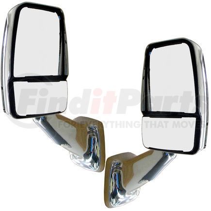 Velvac 713806 2025 Deluxe Series Door Mirror - Chrome, Driver and Passenger Side