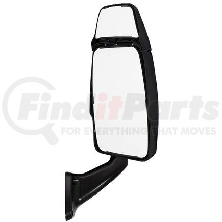 Velvac 713810 2025 Full Flat w/ Top Hat Series Door Mirror - Black, Passenger Side