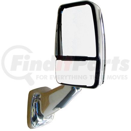 Velvac 713808 2025 Deluxe Series Door Mirror - Chrome, Passenger Side