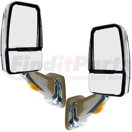 Velvac 713824 2025 Deluxe Series Door Mirror - Chrome, Driver and Passenger Side