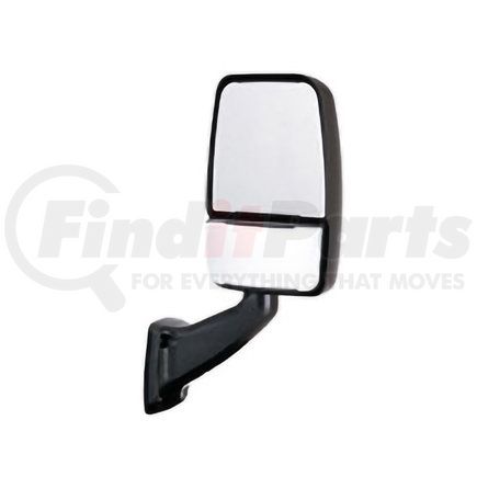 Velvac 713856 RV Door Mirror - 2025 Deluxe Series, Passenger Side, Black, Manual