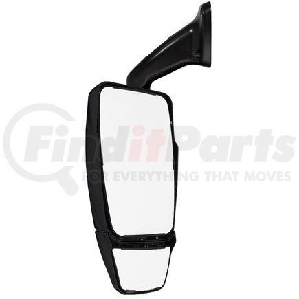 Velvac 713967 2025 Full Flat w/ Top Hat Series Door Mirror - Black, Driver Side
