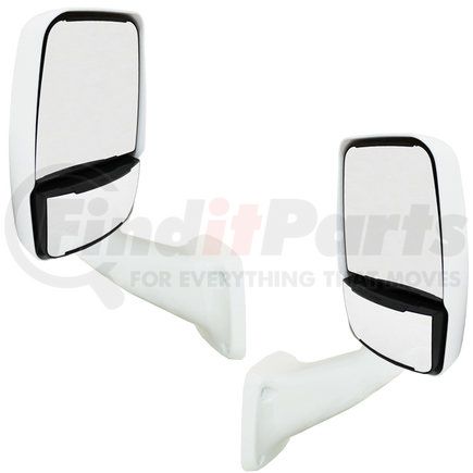 Velvac 714182 2025 Deluxe Series Door Mirror - White, Driver and Passenger Side