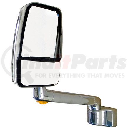 Velvac 714271 2030 Series Door Mirror - Chrome, 10" Lighted Arm, Deluxe Head, Driver Side