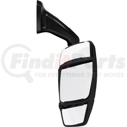 Velvac 714392 2025 Deluxe w/ Top Hat Series Door Mirror - Black, Passenger Side